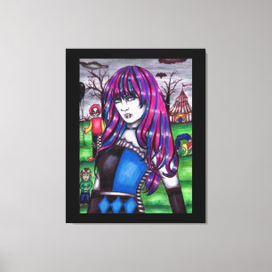 Vampyre Circus Freak monsters original teckning Canvastryck