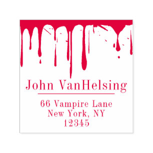 Vampyre Dripping Blood - Halloween Bloddy Murder Självfärgande Stämpel