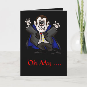 Vampyre "du hade mig på Nacke" Halloween-kort Kort