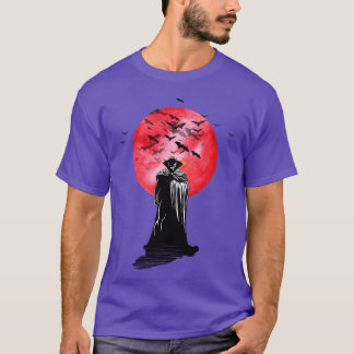 Vampyre för Halloween-retro T Shirt