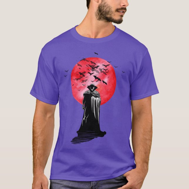 Vampyre för Halloween-retro T Shirt (Framsida)