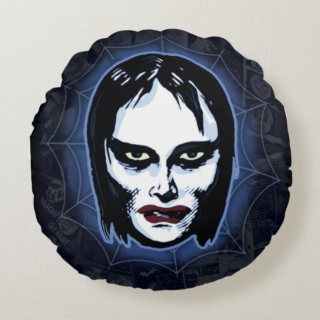 Vampyre Girl Rund Kudde (Framsidan)
