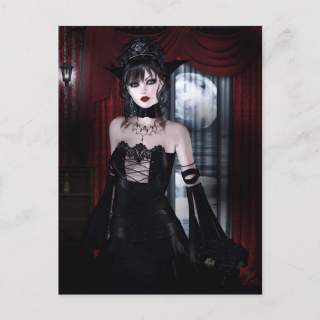 Vampyre Gothic Girls Art Vykort (Framsida)