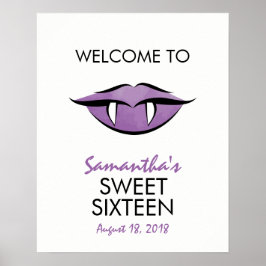 Vampyre Läppar Sweet sixteen Birthday Välkomstskyl Poster