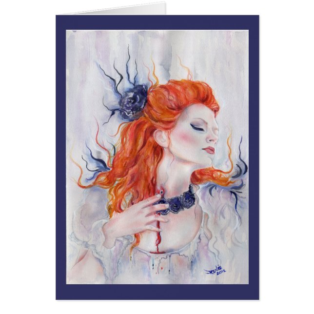Vampyre Lila ro Card by Renee L.Lavoie Hälsningskort (Framsidan)