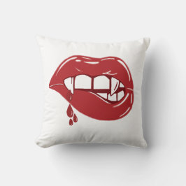 Vampyre Red Läppar-droppar Kudde