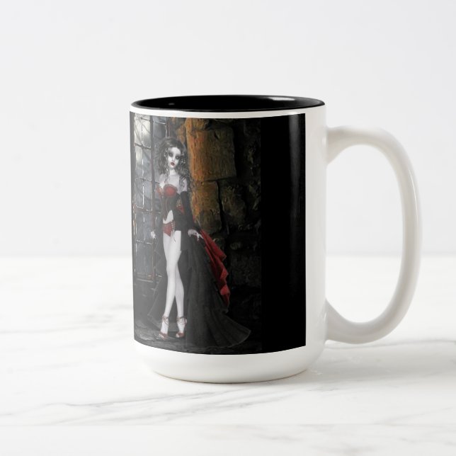 Vampyre stående i Window Light Coffee Mugg (Höger)