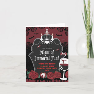Vampyre-Thated Halloween-inbjudan Inbjudan