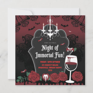 Vampyre-Thated Halloween-inbjudan Inbjudningar