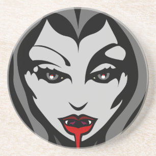 Vampyre Underlägg Cute Halloween Vampire Girl Deco Sandsten