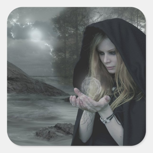 Vampyre & Witchcraft Fyrkantigt Klistermärke (Framsida)