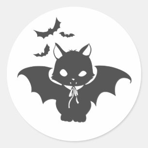 Vampyrekatten har hund - välj tillbaka färg runt klistermärke