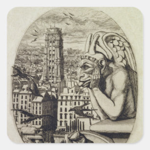 Vampyren, 1853 fyrkantigt klistermärke