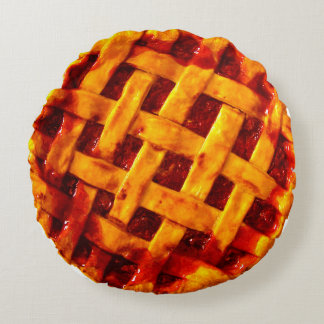 Vampyren duckar den körsbärsröda pajdekorativ rund kudde