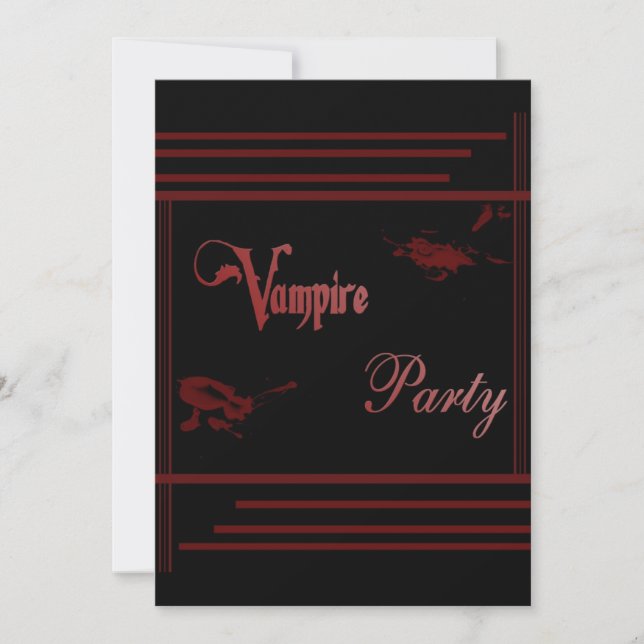 Vampyren Party Inbjudningar (Framsida)