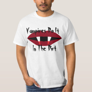Vampyrer gör det i den röda läppar för t shirt