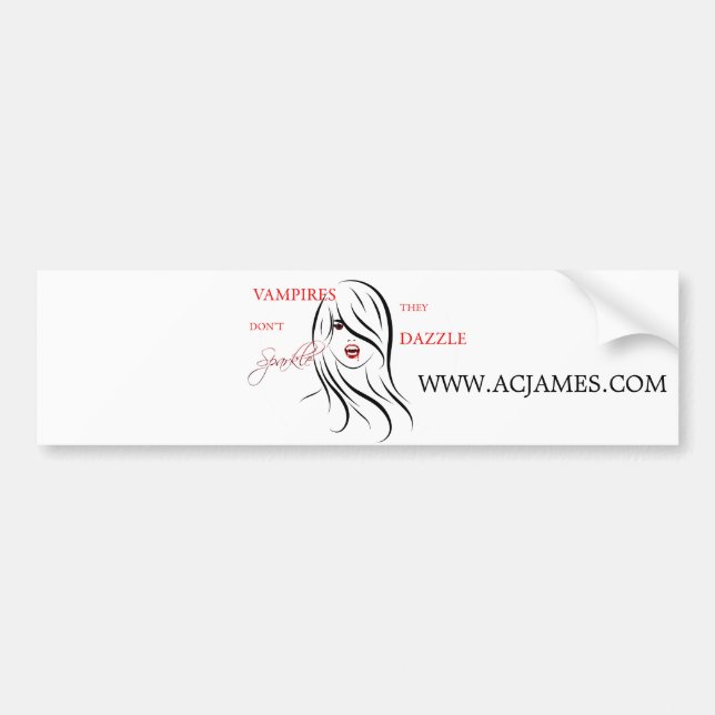 Vampyrer gör inte gnistran, dem bländar bildekal (Framsidan)