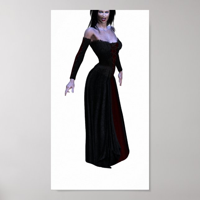 Vampyrer i svart och blodrött poster (Framsidan)