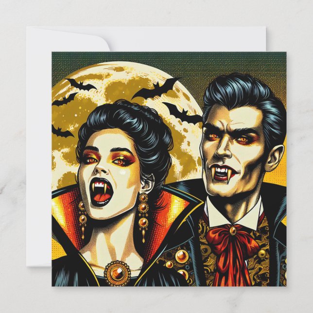 Vampyrer och fladdermöss Halloween-fest  (Framsida)