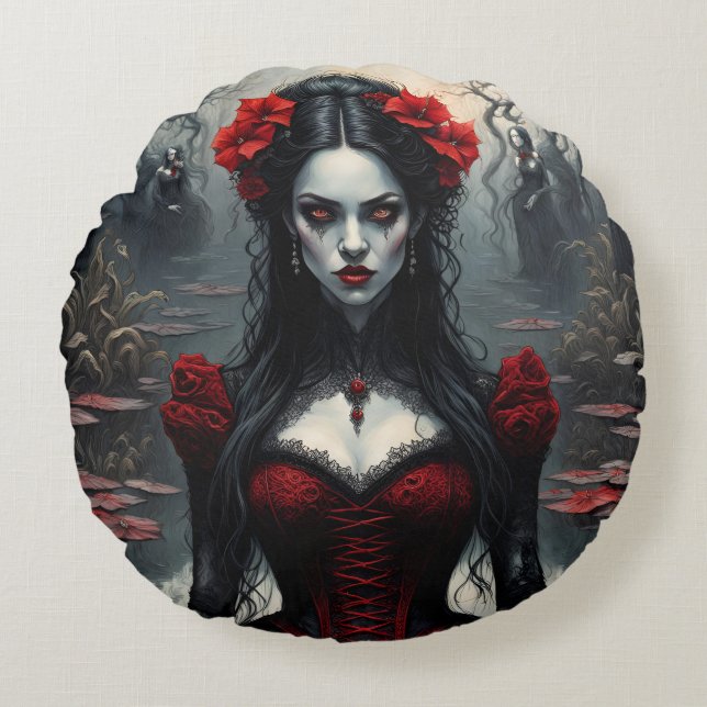 Vampyrer och suga-skalle, 2 design på 1 kudde (Framsidan)