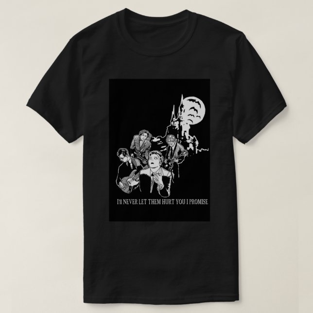 Vampyrer Ontr aldrig dig Manga Stil Spiral nr T Shirt (Design framsida)