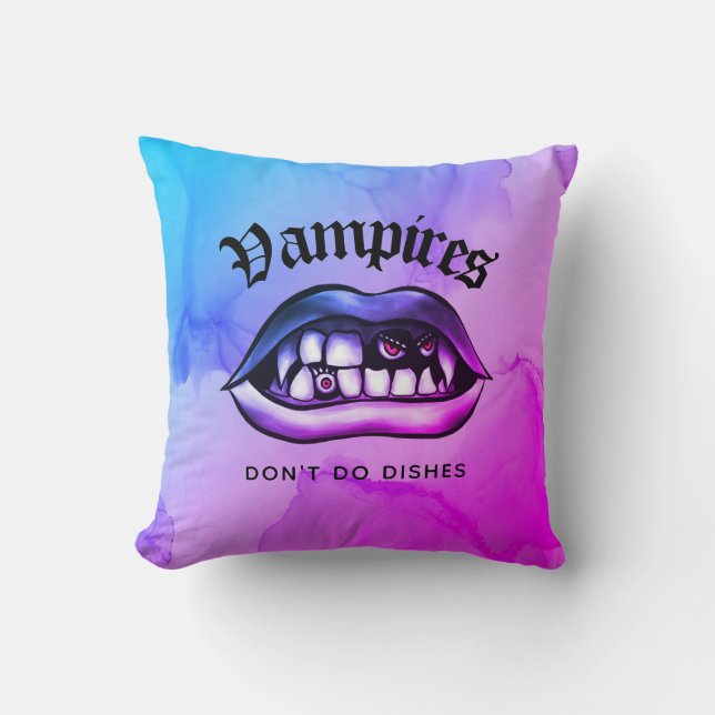 Vampyres gör inte Dissnyj Vaporwave Kudde (Framsida)