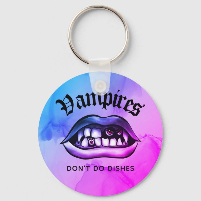 Vampyres gör inte Dissnyj Vaporwave Nyckelring (Framsida)