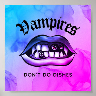 Vampyres gör inte Dissnyj Vaporwave Poster
