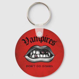 Vampyres gör inte sminka fangs nyckelring