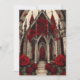 Vampyres katedral och Ro Gothic Bröllop Inbjudningar