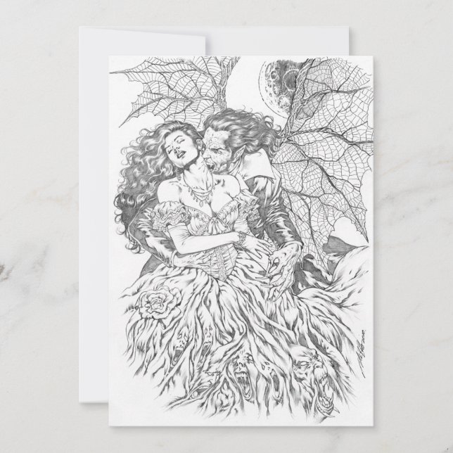 Vampyres kyss av Al Rio - Vampyre och Woman Art (Framsida)