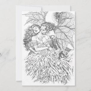 Vampyres kyss av Al Rio - Vampyre och Woman Art