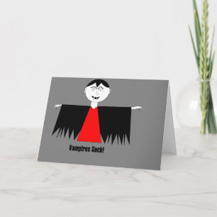 "Vampyres Suck!" Hallskuldkort Kort