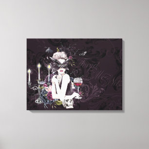 Vampyressen Moody Gothic Vampy Glam Blek Skin Canvastryck