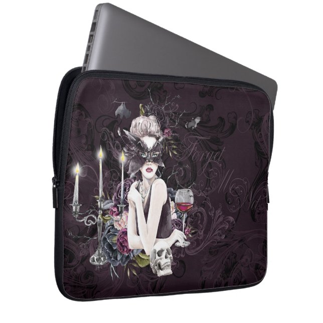 Vampyressen | Moody Gothic Vampy Glam Blek Skin Laptop Fodral (Framsidan Höger)