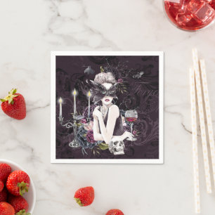 Vampyressen Moody Gothic Vampy Glam Blek Skin Pappersservett