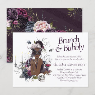 Vampyressen Moody gotik Glam Champagne Brunch Inbjudningar