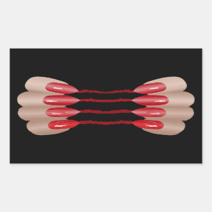 Vampyrfinger V.2 Rektangulärt Klistermärke