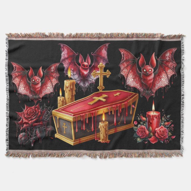 Vampyrfladdermöss Filt (Framsidan)