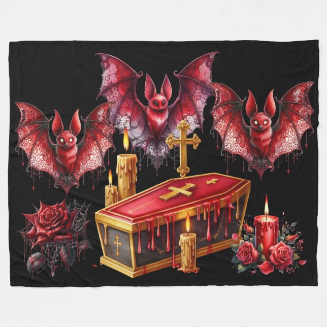 Vampyrfladdermöss Fleecefilt (Framsidan (Horisontell))