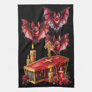 Vampyrfladdermöss Kökshandduk