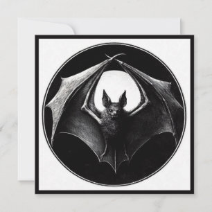 Vampyrfladdermus Goth Skräck Kort