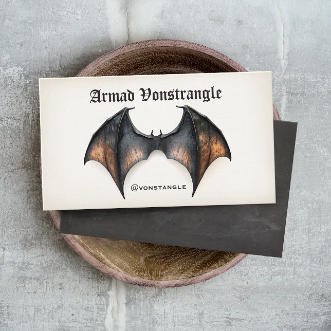 Vampyrfladdermus  visitkort (vampire bat wings business cards)