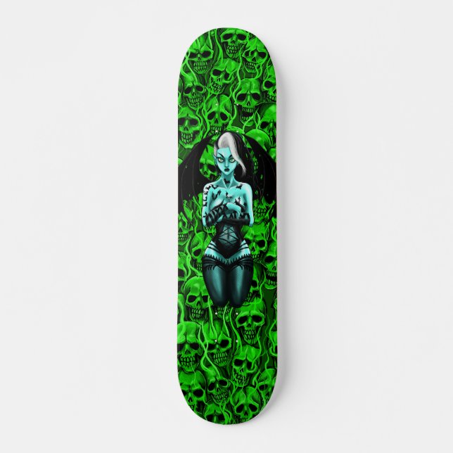 vampyrflicka mini skateboard bräda 18,5 cm (Framsida)