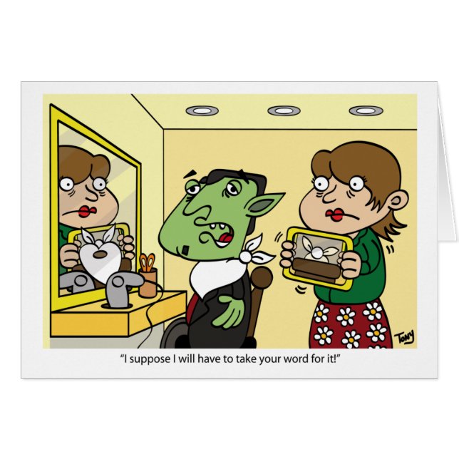 Vampyrfrisyrkort Hälsningskort (Framsidan Horizontal)