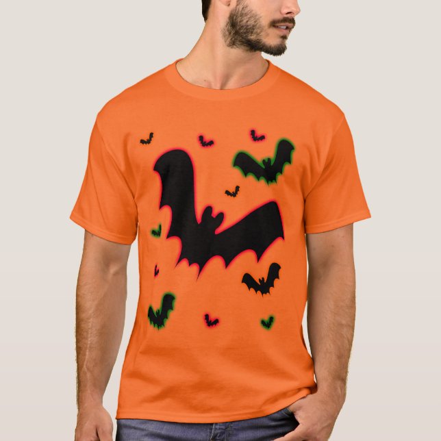 Vampyrglödande fladdermöss tee shirt (Framsida)