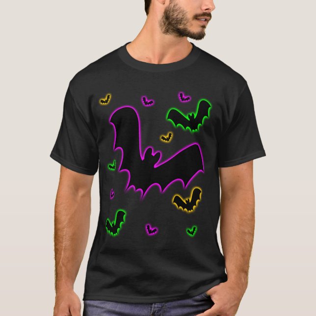 Vampyrglödbadande fladdermöss tee shirt (Framsida)