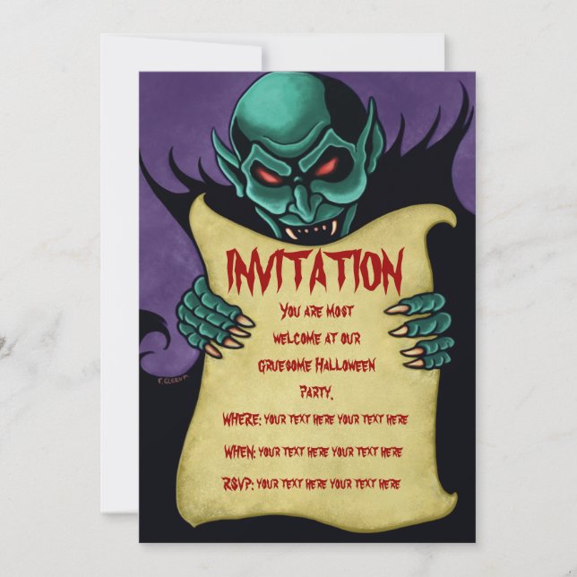 vampyrhalloween-inbjudningar inbjudningar (Framsida)