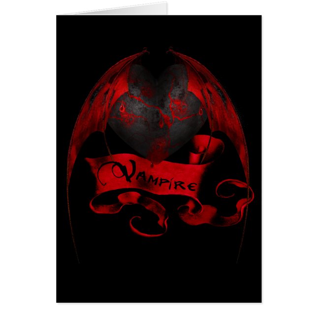 Vampyrhjärta Hälsningskort (Framsidan)