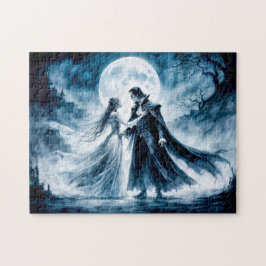 Vampyrkärlek under månbelyst himmel pussel